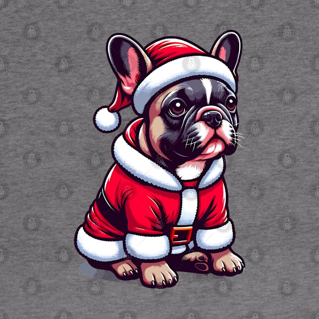 French Bulldog Santa Claus Christmas by Graceful Designs